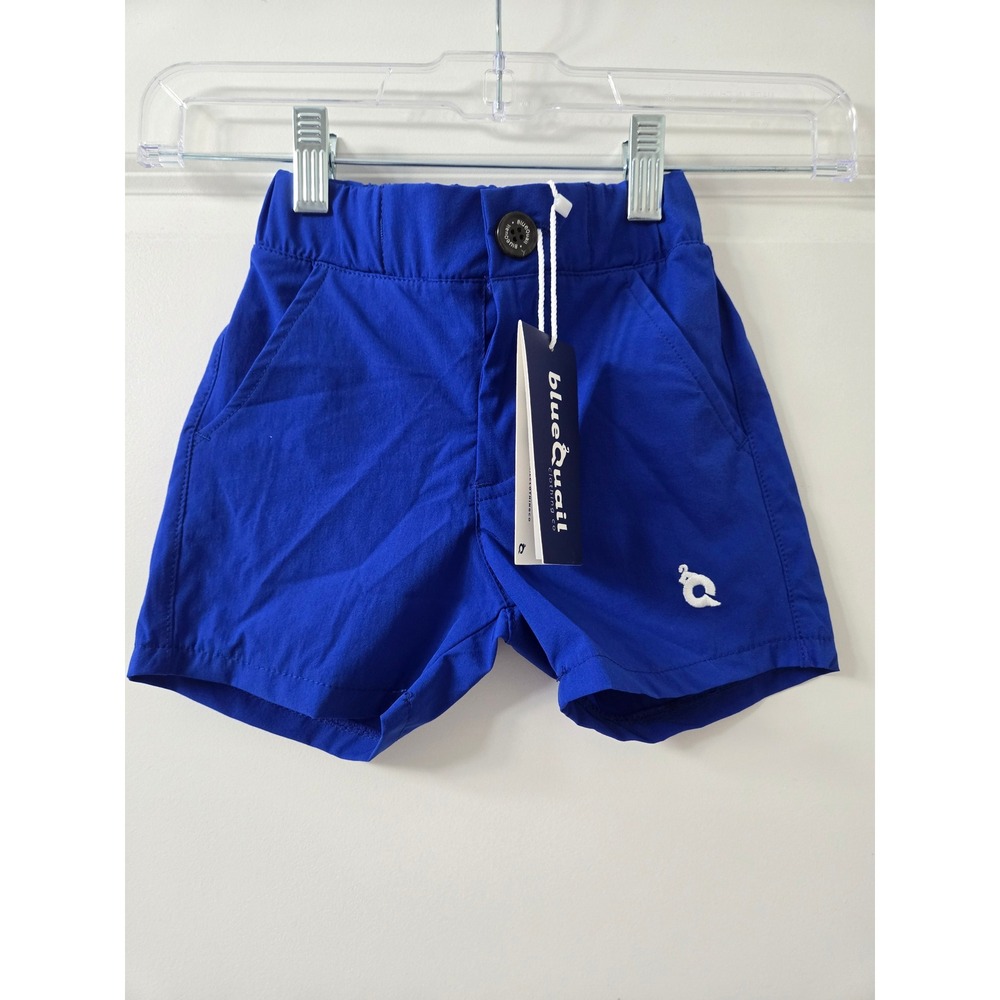 Blue Quail Clothing Co Boys Royal Blue Performance Shorts UPF 50+ Size 2T NWT